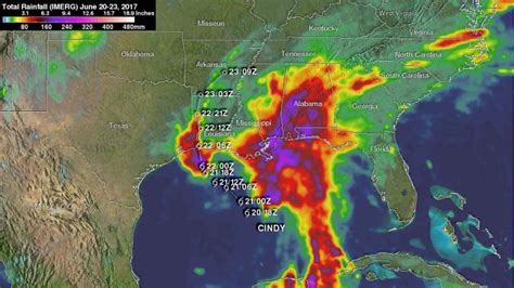 Nasa Adds Up Tropical Storm Cindys Rainfall