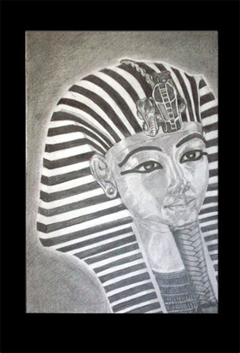 King Tut The Boy King Print Portrait Pencil Drawing Etsy