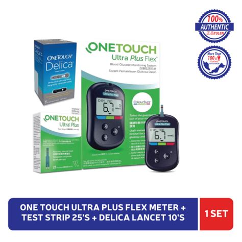 One Touch Ultra Plus Flex Metertest Strip 25sdelica Lancets 10s