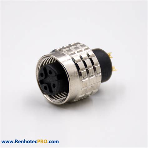 4 Pin M12 Connector Field Wireable Connector A Coded Male Straight Non