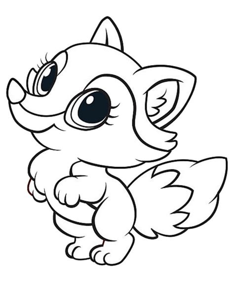 Printable Coloring Pages Cute Foxes
