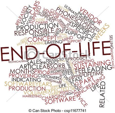 Many people who work in health, human services or community agencies can help provide end of life care, such as Drawing of End-of-life - Abstract word cloud for End-of ...