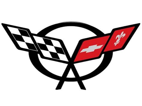 C5 Corvette Crossed Flag Logo Decals