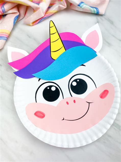 Rainbow Unicorn Paper Plate Craft For Kids In 2020 Paper Plate Crafts