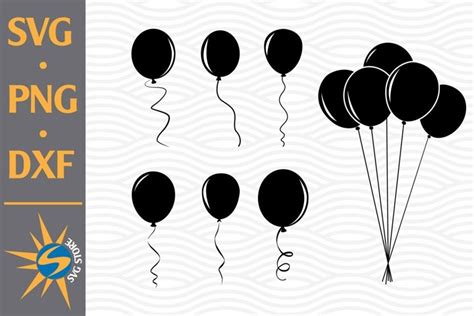 Balloon SVG, PNG, DXF Digital Files Include (687896) | Cut Files
