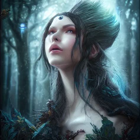 Beautiful Art Portrait Of A Female Fantasy Sorceress Stable Diffusion