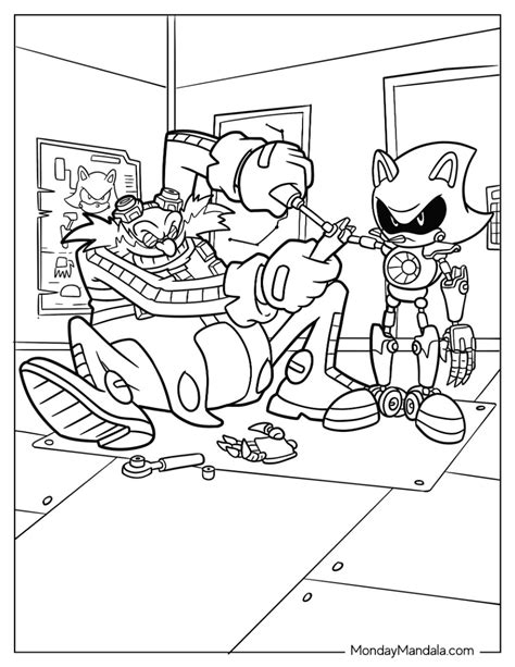 24 Metal Sonic Coloring Pages Free Pdf Printables