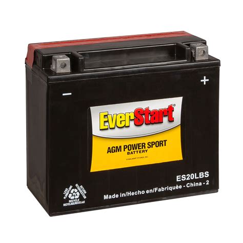 Everstart Agm Powersport Battery Group Size Es 20lbs 12 Volt270 Cca