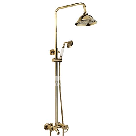 Have 2 showers to do: Brass Shower Fixtures Wall Mount Gold Polished Smooth ...