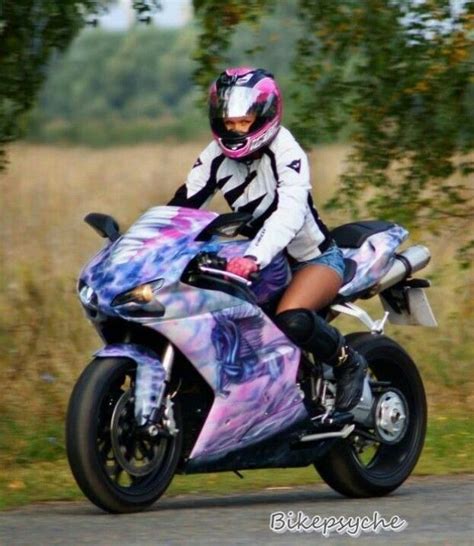 Female Ducati 848 Rider Sport Bike Rider Women Riding