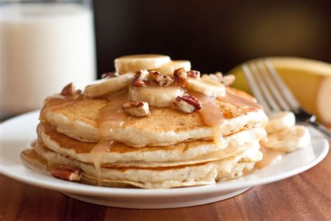 Throw the slices into a bowl. Banana Bread Pancakes with Cinnamon Cream Cheese Syrup ...