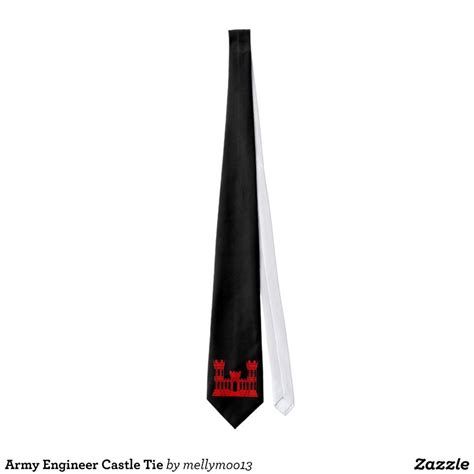 Army Engineer Castle Tie Zazzle Custom Ties Printing Double Sided
