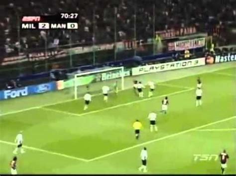 Zlatan's man utd transfer hint! Ac Milan vs Man United Champions League Semi Final 2007 2nd half - YouTube