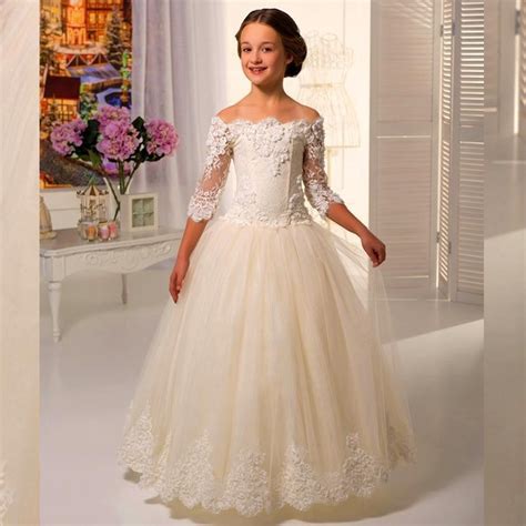 Buy 2015 Cute Ball Wedding Children Kids Evening Gowns