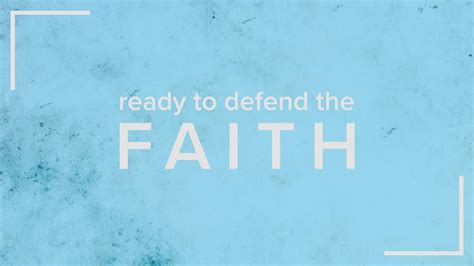 Ready To Defend The Faith Contemporary Youtube