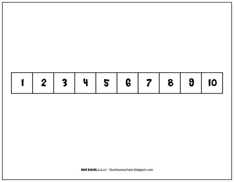 Blue House School Homeschooling One Sweet Girl Number Line For