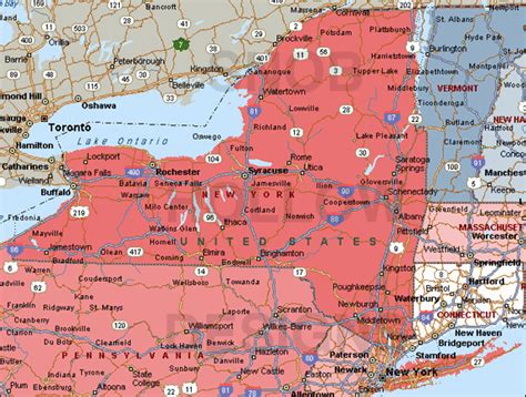 New York County Maps Cities Towns Full Color