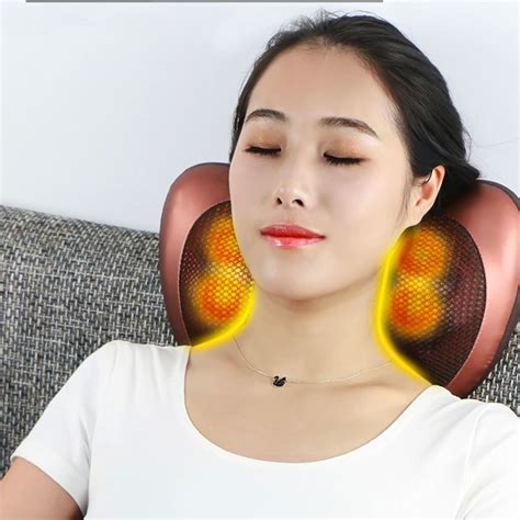 Car And Home Electric Rolling Kneading Shiatsu Infrared Heated Full Body Neck Massage Pillow