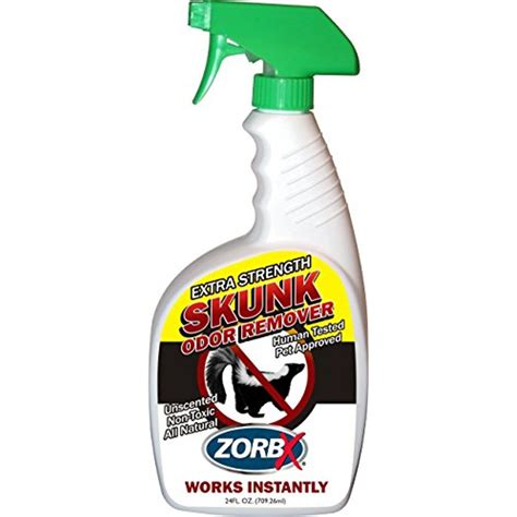 ZORBX Unscented Skunk Odor Remover Spray – Fast Acting Skunk Smell