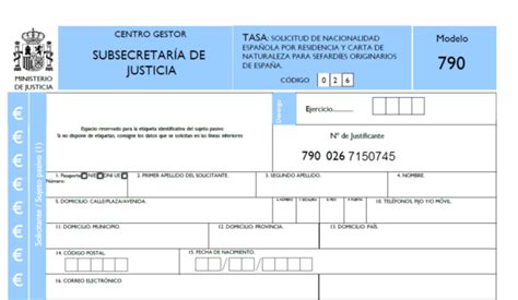 Tasa de solicitud de nacionalidad española para Tradelex Abogados Especialistas en