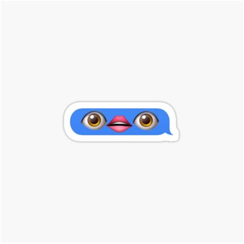 Eye Lips Eye Emoji Text Message Bubble Sticker For Sale By Art368 Redbubble