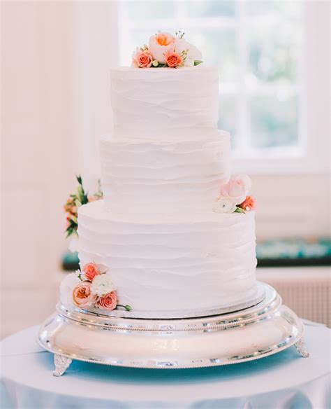 Marbleize your favorite fruit in your favorite cake base (like chocolate raspberry swirl). Buttercream Wedding Cake With Strawberry and Vanilla Mousse Filling