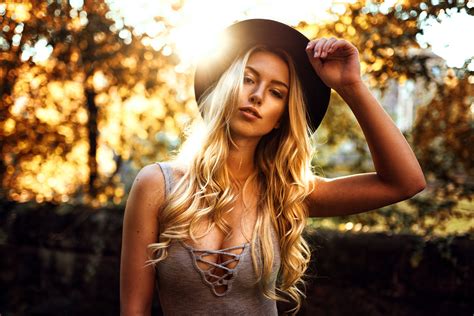 fond d écran lumière du soleil femmes en plein air femmes maquette blond chapeau cheveux
