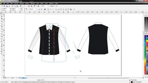 Cara Mendesain Baju Seragam Kombinasi Dengan Corel Draw X4
