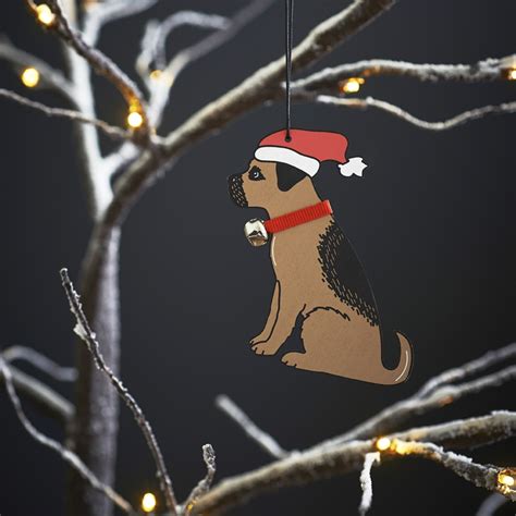 Border Terrier Dog Christmas Tree Decoration £895 Mischievous Mutts