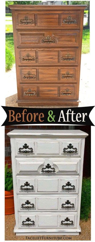 Dresser painted, glazed and distressed off white with tobacco glaze. Vintage Chest in Distressed Off White - Before & After ...