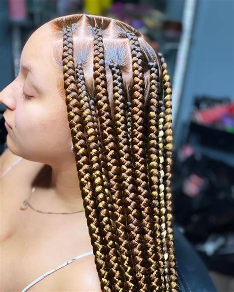 32 Honey Blonde Knotless Box Braids Leytonstorm