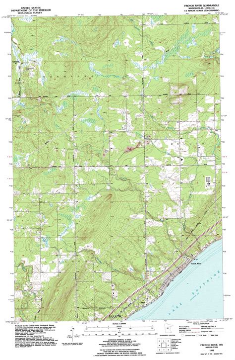 French River Topographic Map Mn Usgs Topo Quad 46091h8