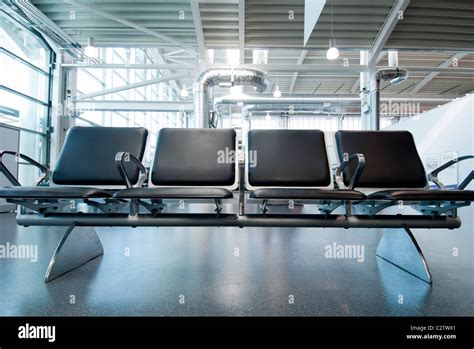 Modern Airport Bench Seating Stock Photo Alamy