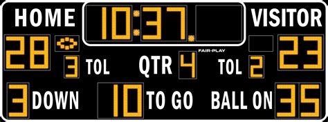 Fb 8120tkh 2 Football Scoreboard Fair Play Scoreboards