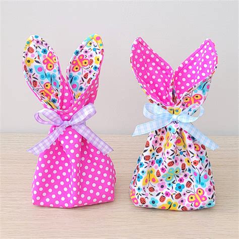 Reversible Easter Bunny Treat Bags Printable Sewing Pattern Etsy Canada