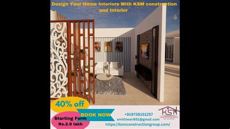 🏠design Your Your Home Interiors With Ksm Construction And Interior