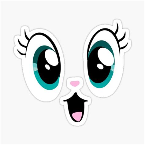 Cartoon Eyes Mouth Stickers Redbubble
