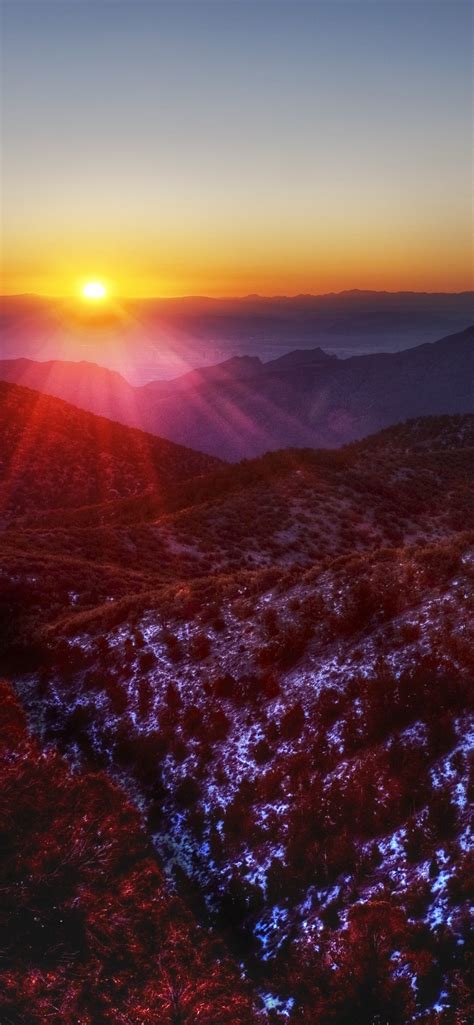 Wallpaper Sunrise Mountains Morning Sun Rays 3840x2160
