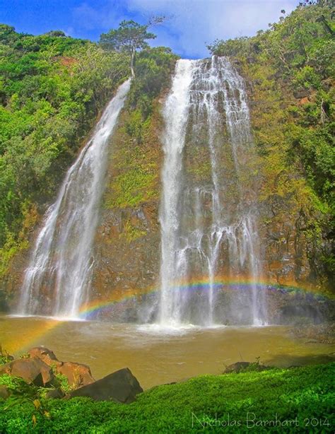 Hawaii Rainbow😍 Hawaiian Waterfall Waterfall Famous Waterfalls