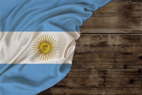 Colored National Flag Of Modern State Argentina Beautiful Silk Old