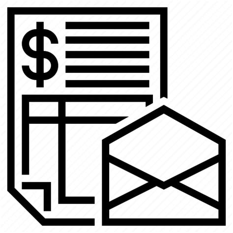 Billing, business letter, business report, credit report, finance report icon