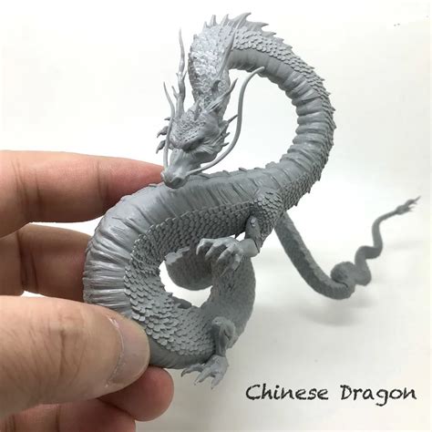 135 90mm Resin Figure Model Kit Chinese Dragon Unpainted Unassembled