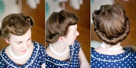 Vintage hairstyle tutorial for long hair: Mode de Lis: Tutorial · Rolled Vintage Updo
