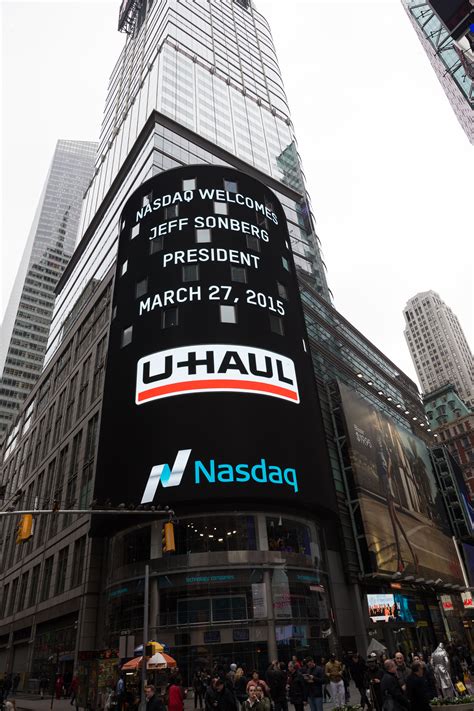Not by chasing the possibilities of tomorrow, but by creating them. U-Haul Rings NASDAQ Closing Bell in Honor of Veterans - My U-Haul StoryMy U-Haul Story