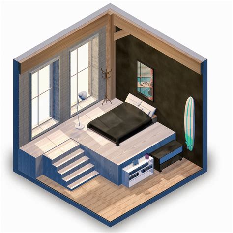 Procreate Isometric Room Drawings Study Room F From The Show