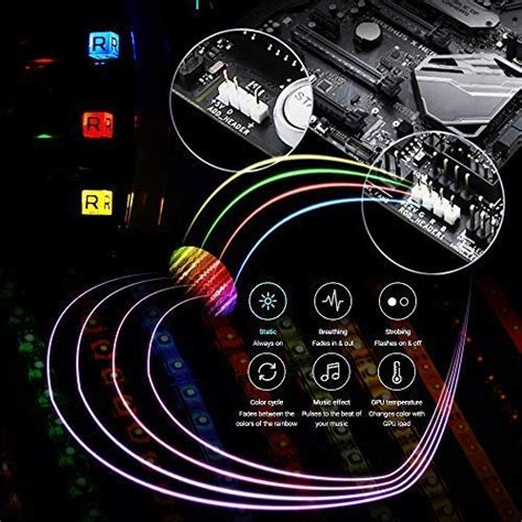 Wowled Rgb Gaming Led Strip Lights Mid Tower Pc Case Lighting For Aura