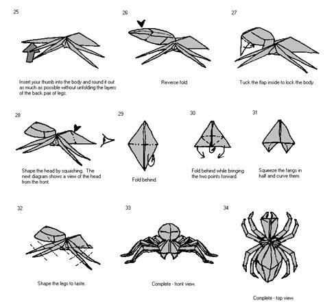 Origami Spiders Free Diy Paper Insects And Other Creep Crawlies