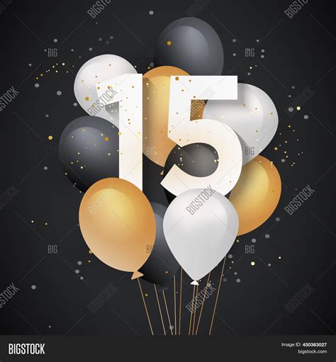 Happy 15th Birthday Image And Photo Free Trial Bigstock