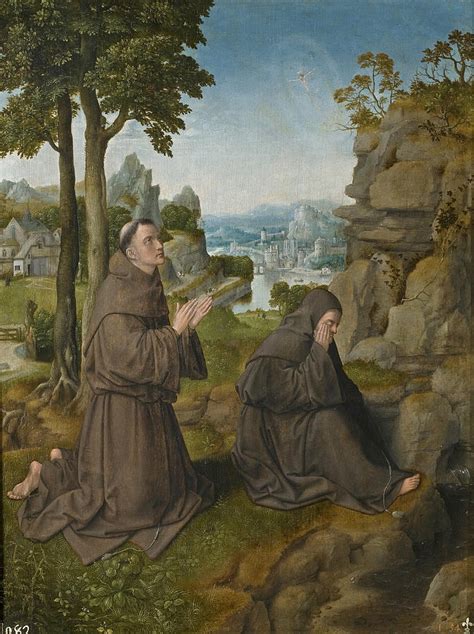 Saint Francis Of Assisi Receiving The Stigmata Painting By Master Of