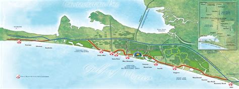 Guide To South Walton Florida Beaches 30a Beaches Map Sea Crest